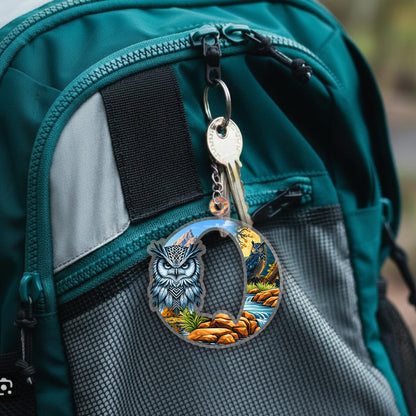 Letter O Native American Keychain