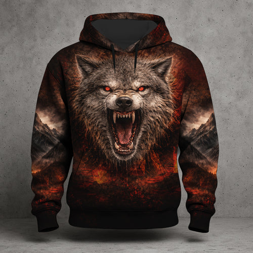 Wild Wolf Predator Hoodie – Animal Spirit 3D Print Pullover