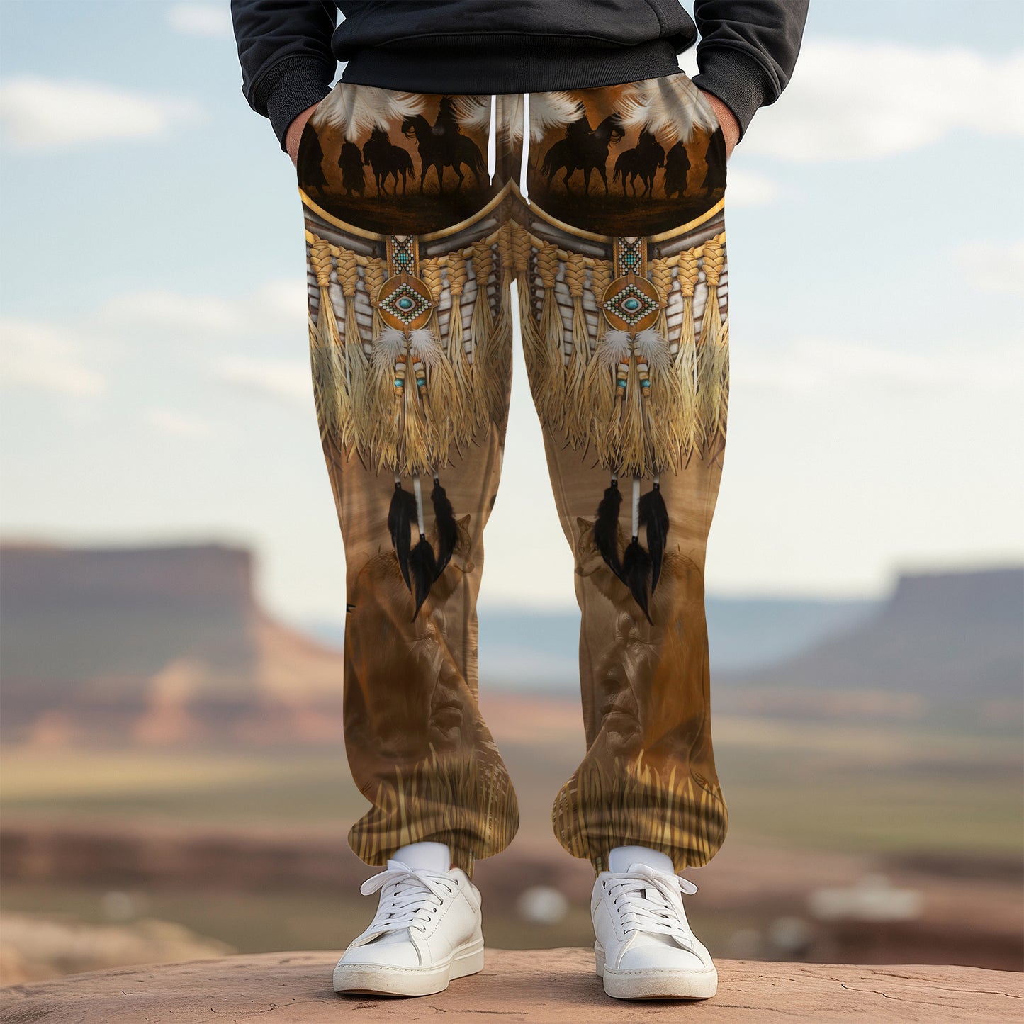 Tribal Aztec Pattern Sweatpants for Men & Women