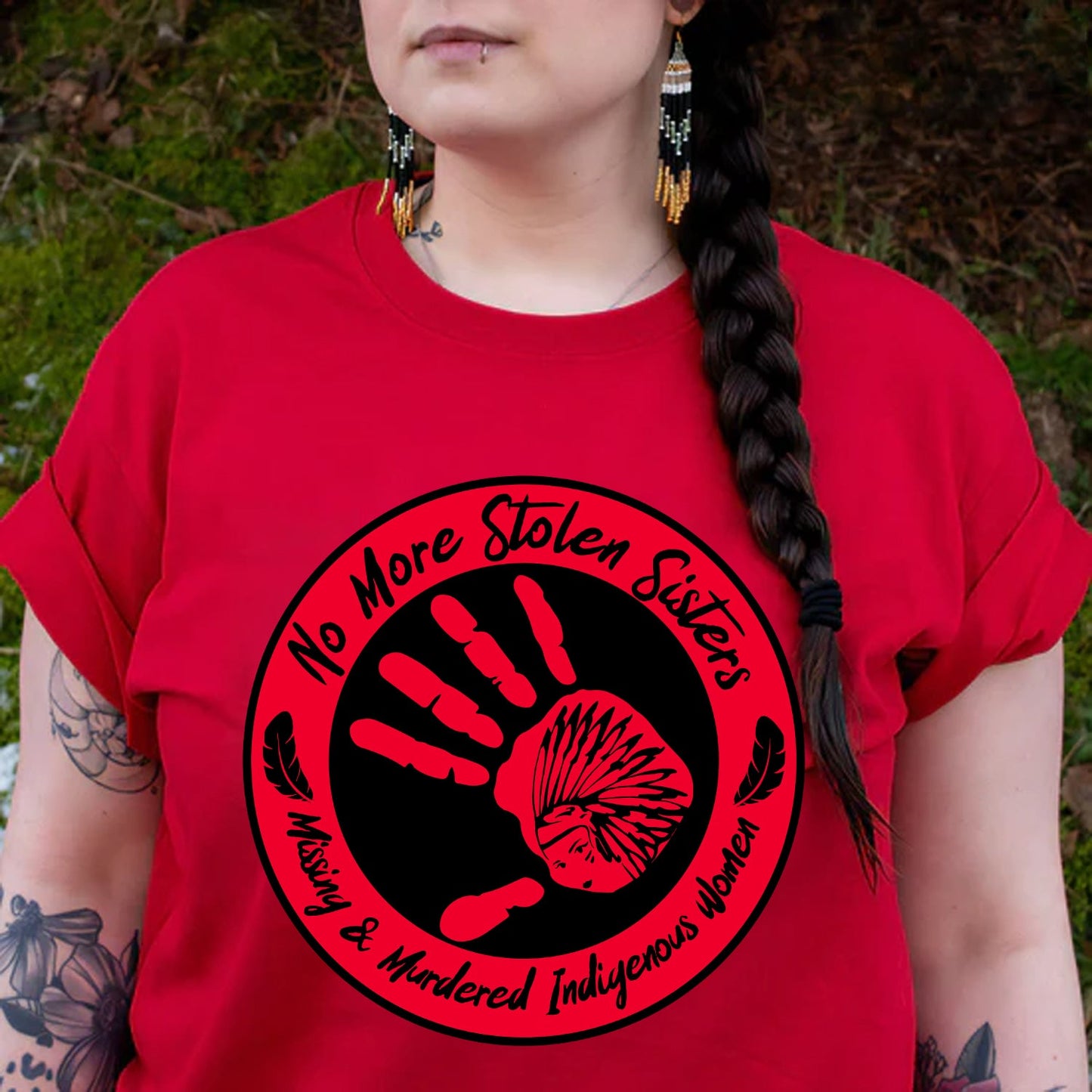 No More Stolen Sister - Missing and Murdered Indigenous Women WC26 - Unisex T-Shirt/T-Shirt V-Neck/Hoodie/Sweatshirt