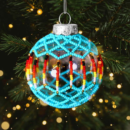 Gold Beaded Handmade Ornament Holiday Decor Gifts