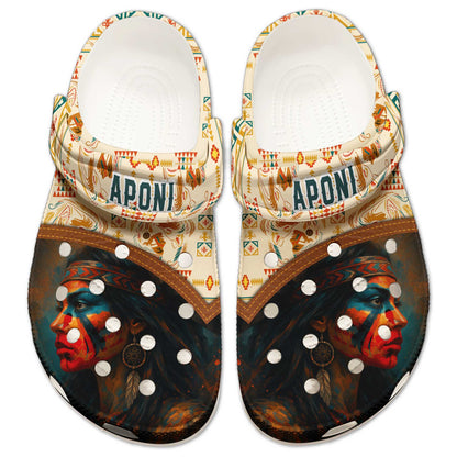 Custom Name Native Pride Clogs – Artistic Family Gift for Women Who Cherish Native Heritage
