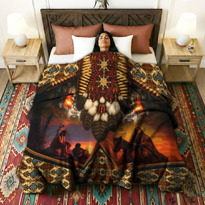 Native Pride Blanket – Warrior Spirit & Tribal Heritage