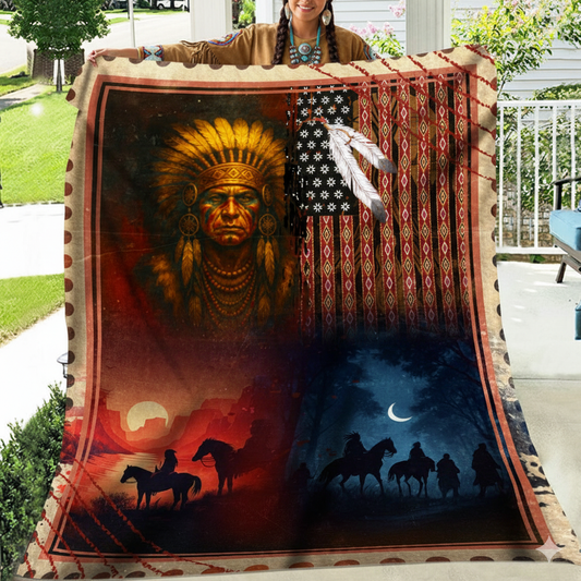 Between Sunset and Moonlight – The Native Heritage Blanket"