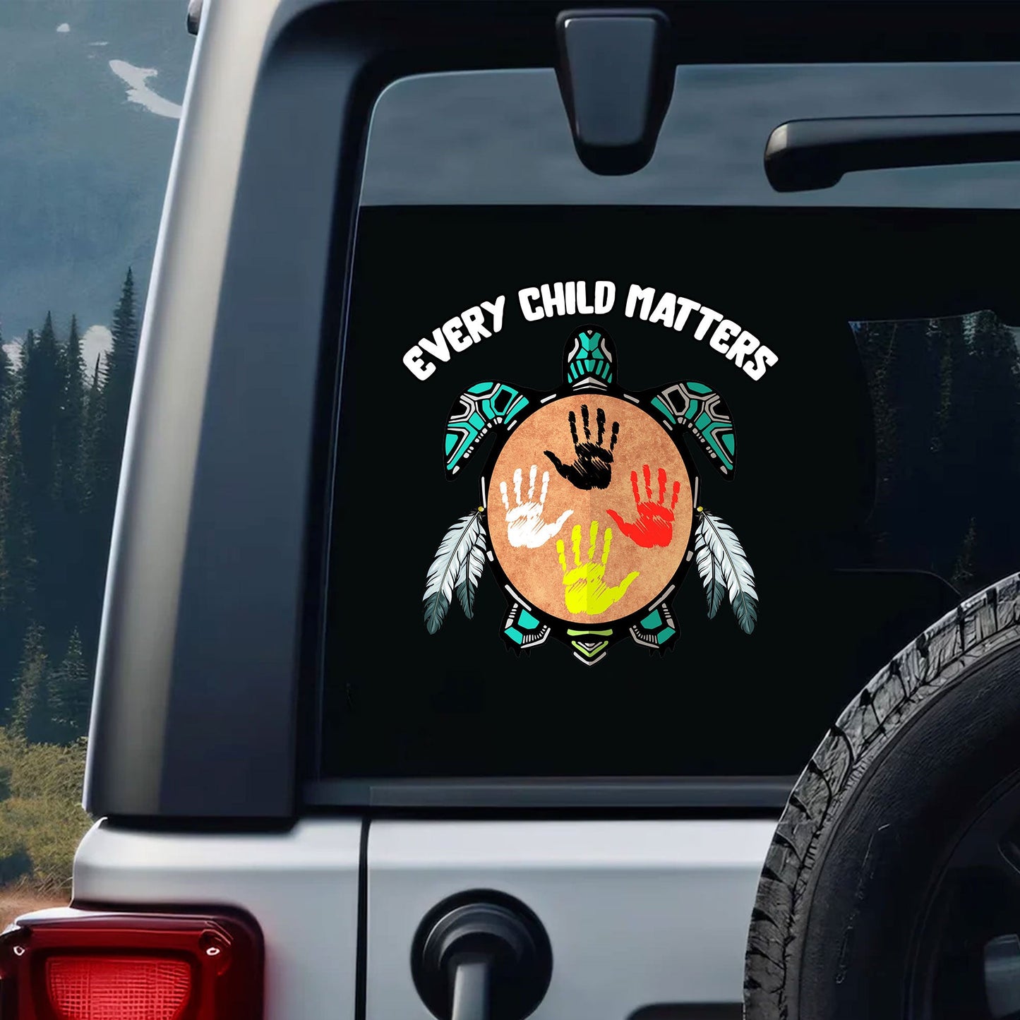 Every Child Matters Mother & Child - Native American Car Decal Vinyl Sticker
