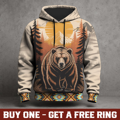 Native Heritage – The Chief Spirit Hoodie in Red & Blue, Symbol of Freedom and Pride