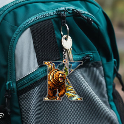 Letter K Native American Keychain