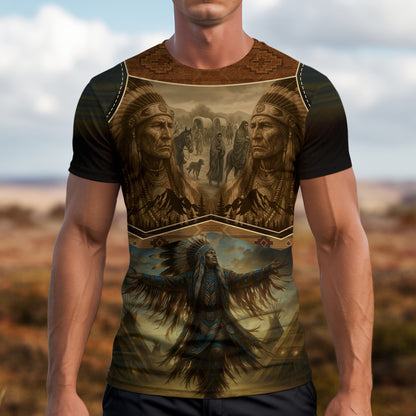 3D T-Shirt " Spirit of the Ancestors – The Eternal Wisdom of the Chiefs"