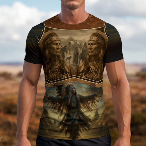 3D T-Shirt " Spirit of the Ancestors – The Eternal Wisdom of the Chiefs"