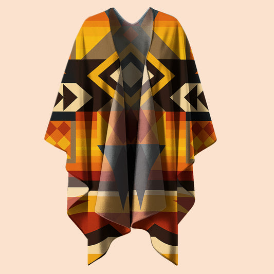 Boho Poncho with Wild Pattern and Native Dreamcatchers