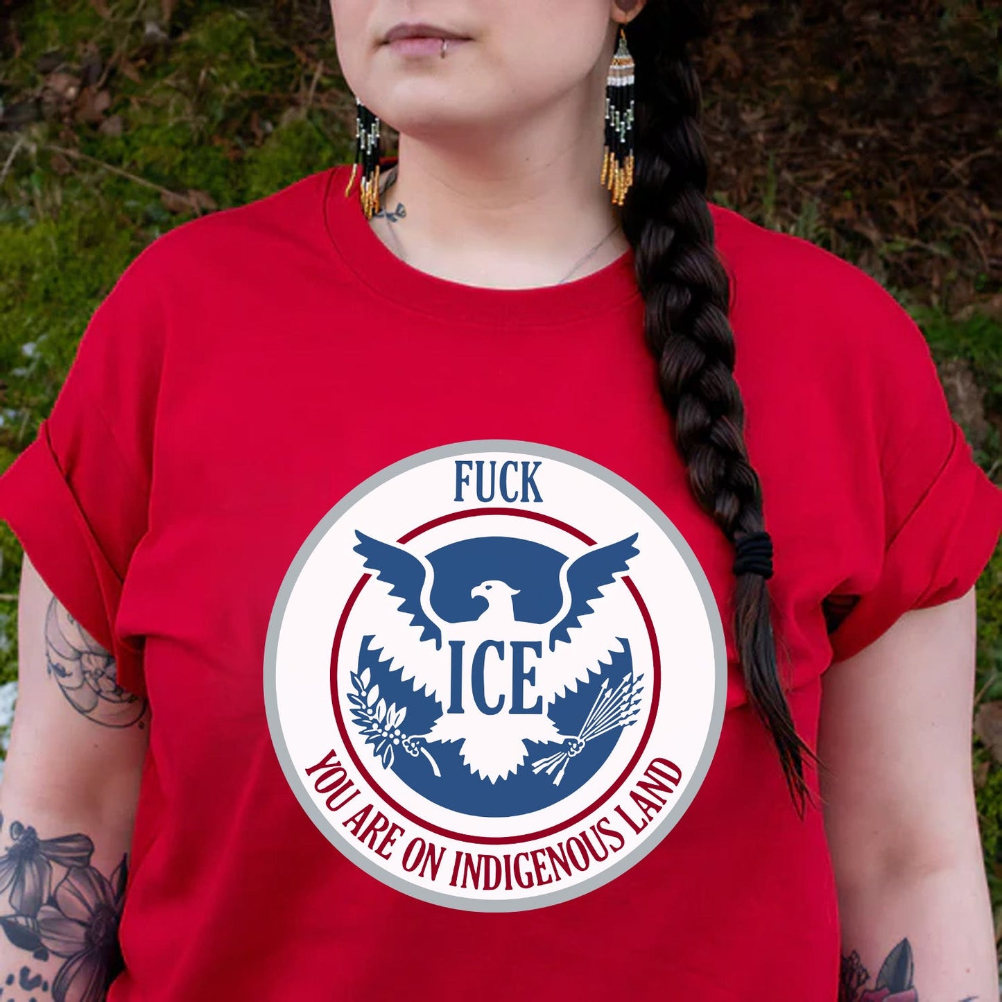 YOU ARE ON INDIGENOUS LAND - One Sides Unisex T-Shirt/T-Shirt V-Neck/Hoodie/Sweatshirt