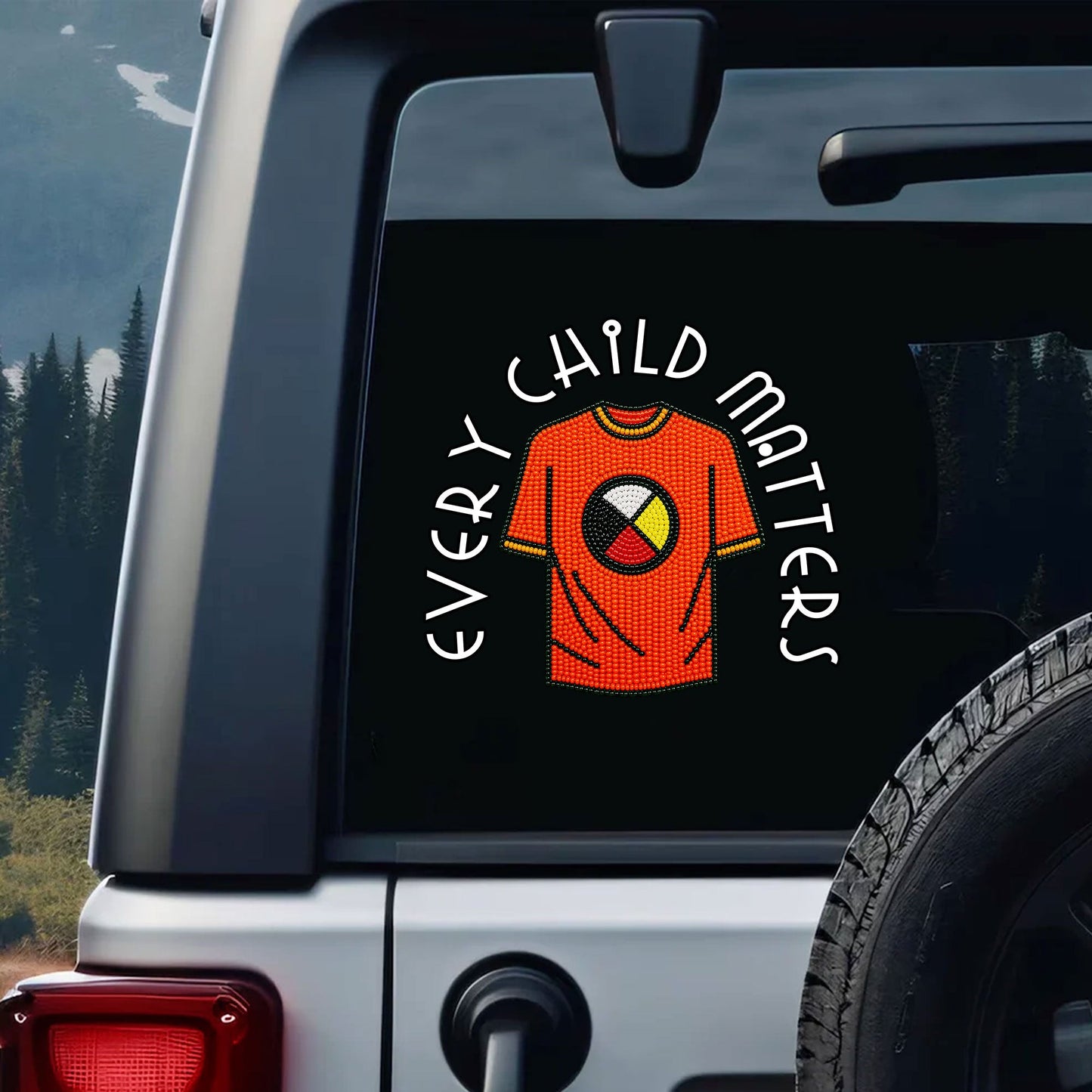 Every Child Matters Turtle - Native American Vinyl Car Window Decal Sticker
