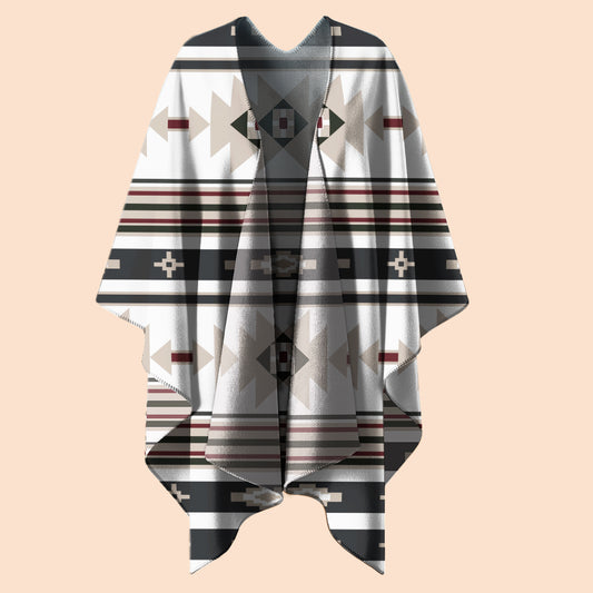 Boho Poncho with Wild Pattern and Native Dreamcatchers