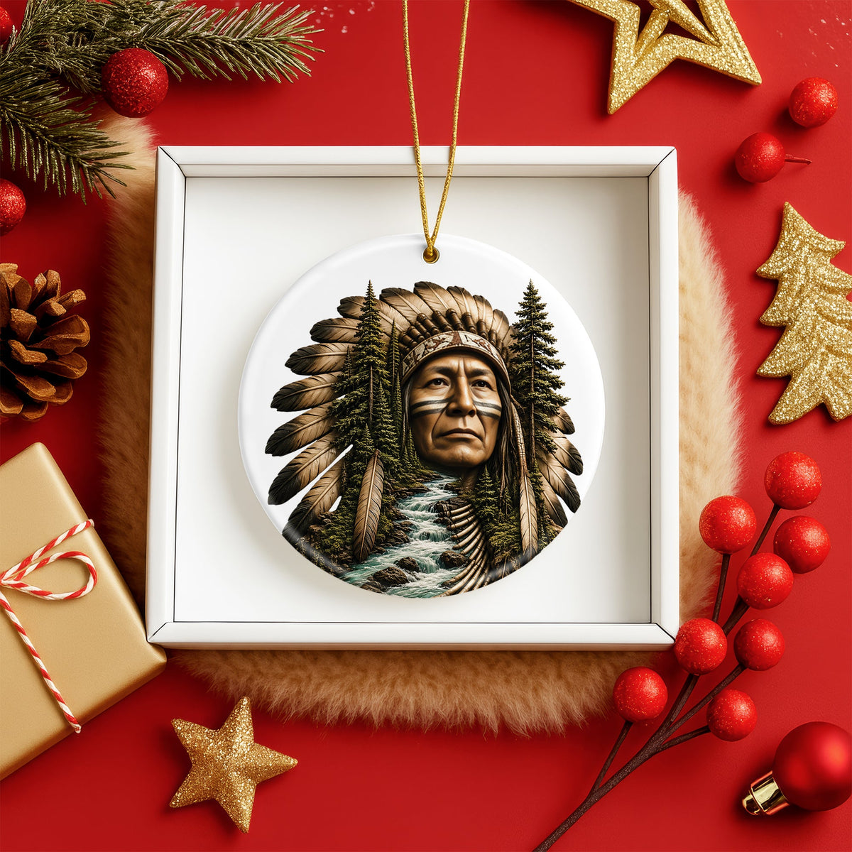 Voice of the Wilderness Native Christmas Ornament – Inspired Heritage Holiday Keepsake