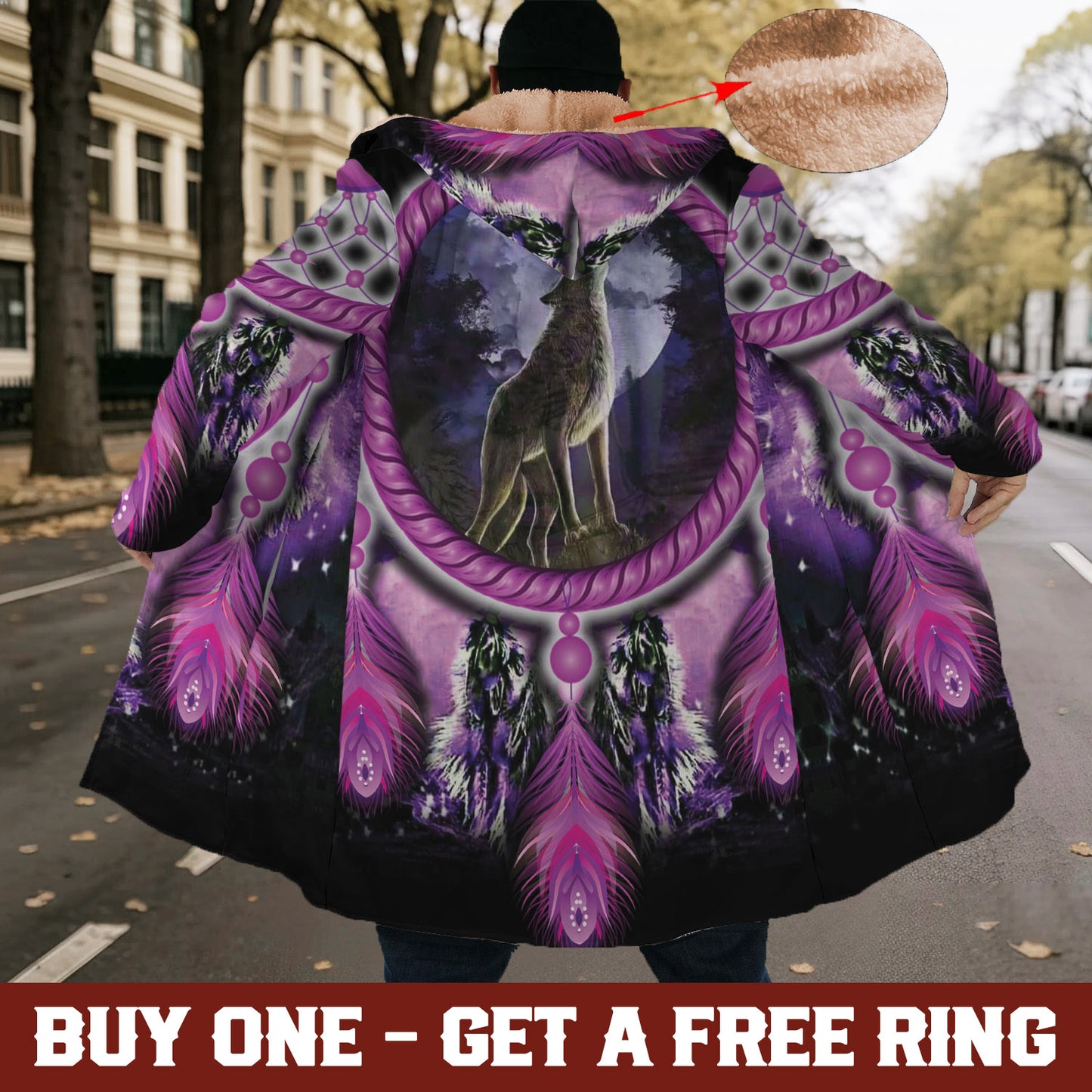 Wolf Power Native - Moon Howl Cloak The Spirit of the Purple Night