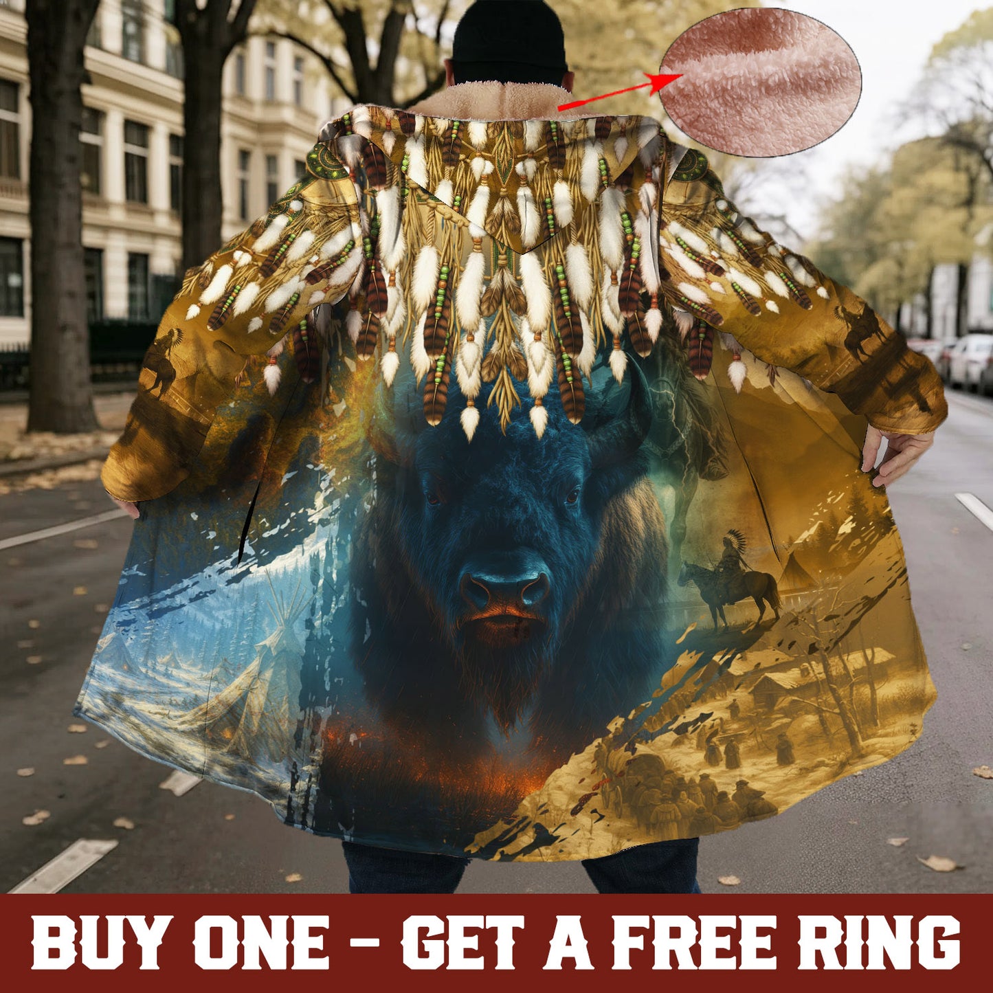 Native Dream Cloak – Spirit of the Buffalo and the Land of the Braves