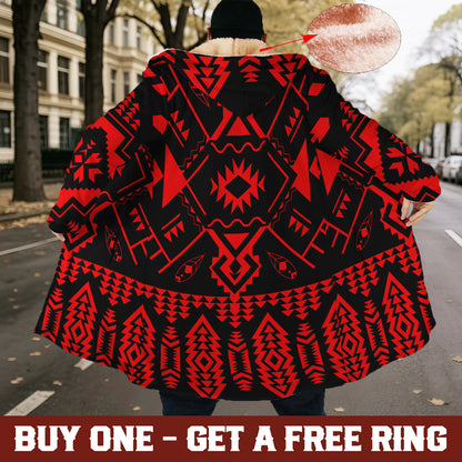 Red Pattern Native Cloak WCS