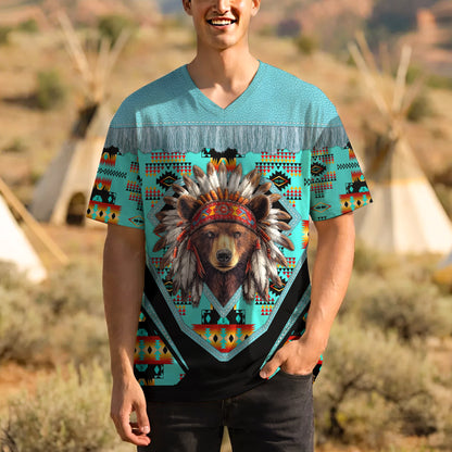 3D T-Shirt" Native American Spirit Bear– Bold 3D Tribal Streetwear"