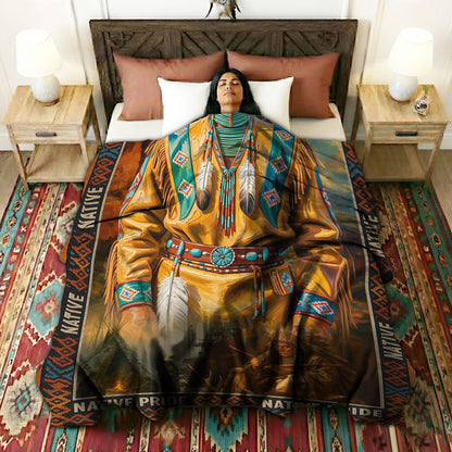 Native Pride Blanket – Warrior Spirit & Tribal Heritage