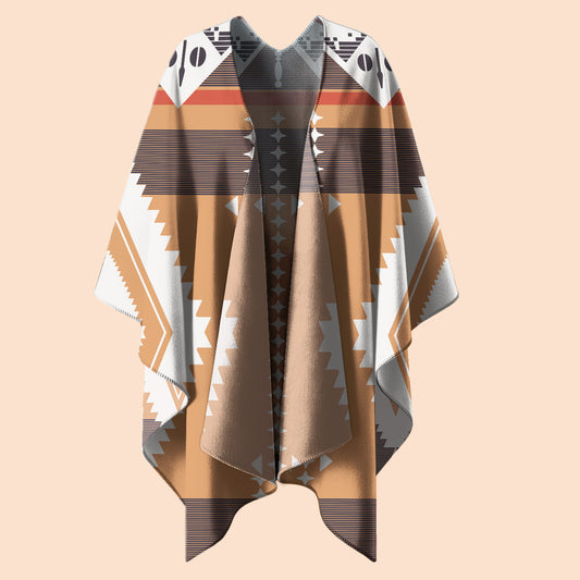 Boho Poncho with Wild  Pattern and Native Dreamcatchers