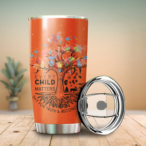 Every Child Matters Tree of Life - Native American Tumbler Stainless Steel Drinking Cup