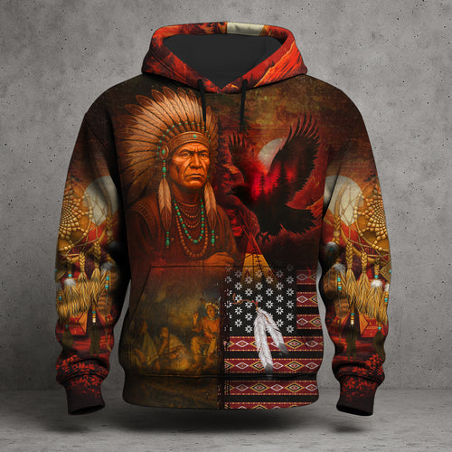 Native Pride - Echoes of the Ancestors – The Chief Spirit 3D Hoodie, Honoring Native Roots