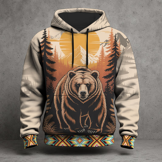 Native Heritage – The Chief Spirit Hoodie in Red & Blue, Symbol of Freedom and Pride