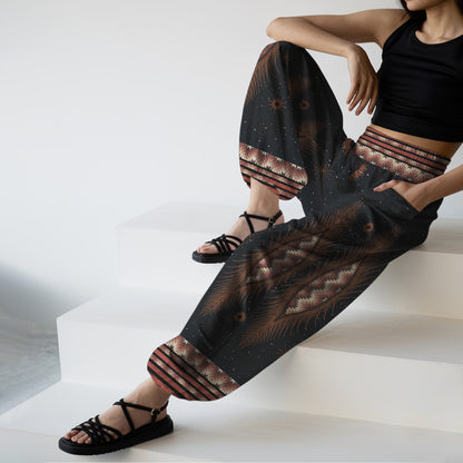 Boho Print Harem Pants – Yoga Boho Clothes with Pockets