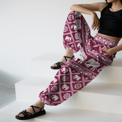 Elephant Harem Pants –  Yoga Boho Clothes with Pockets 18