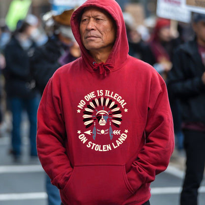 No One Is Illegal On Stolen Land - Native Land Unisex T-Shirt/Hoodie/V-Neck/Sweatshirt