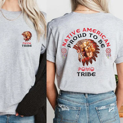 Proud To Be Native American - Custom Tribe Heritage Design - Two sides - T-Shirt/V-Neck/Hoodie/Sweatshirt