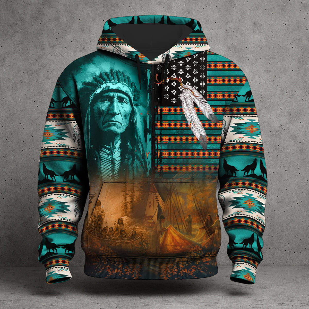 Echoes of the Ancestors – The Chief Spirit 3D Hoodie, Honoring Native Roots