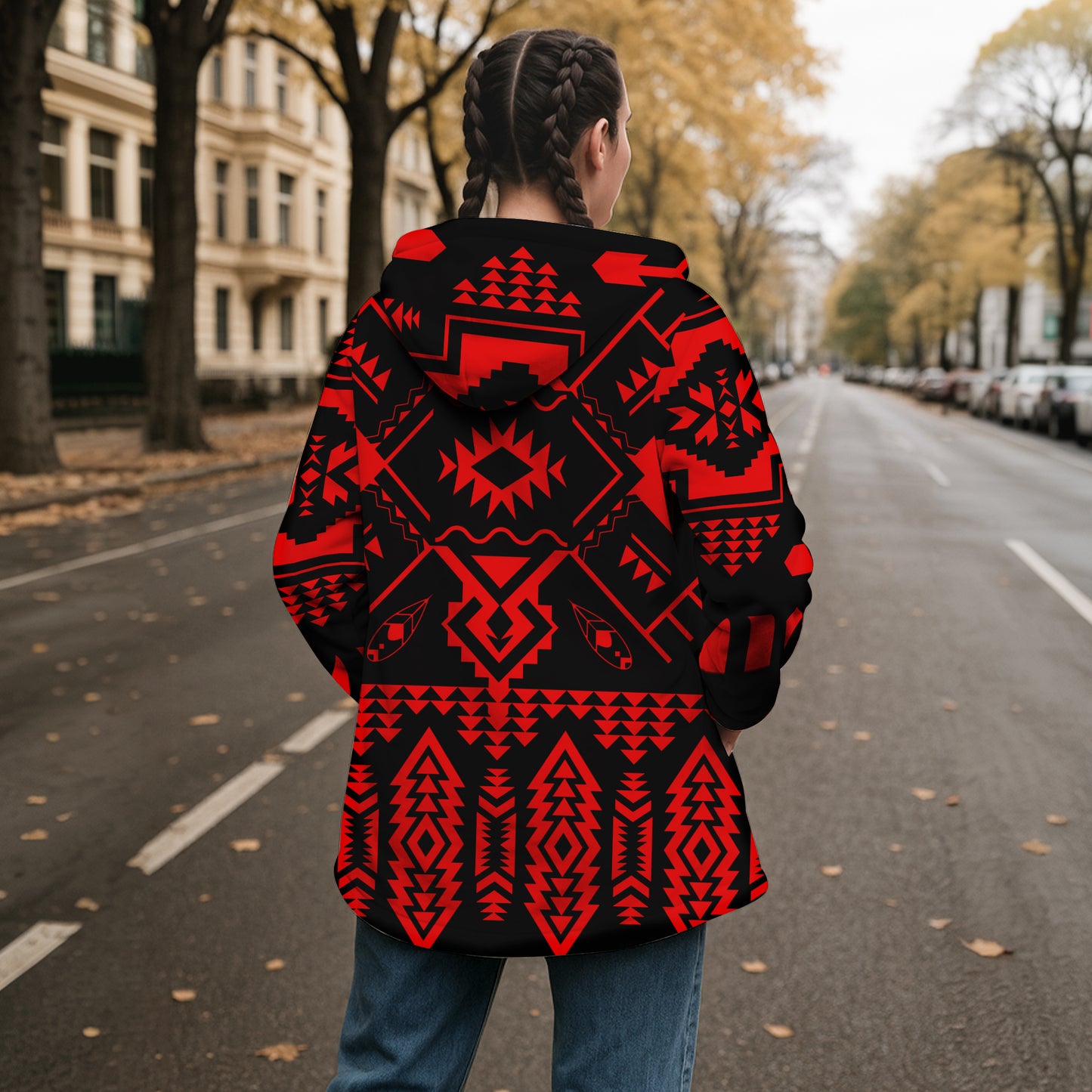 Red Pattern Native Cloak WCS