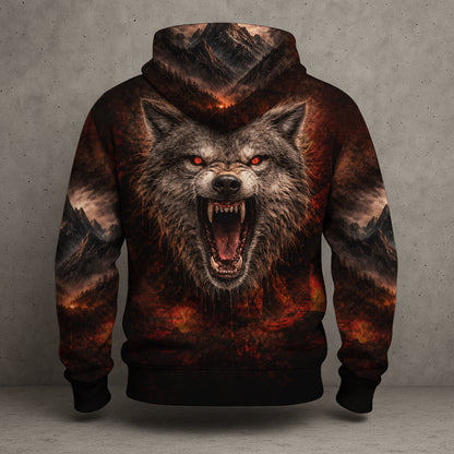 Wild Wolf Predator Hoodie – Animal Spirit 3D Print Pullover