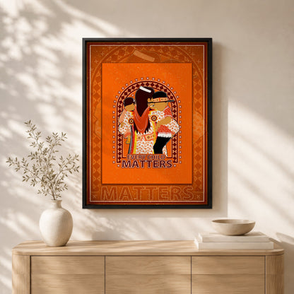 Native American Mother & Children Canvas - Every Child Matters Artwork