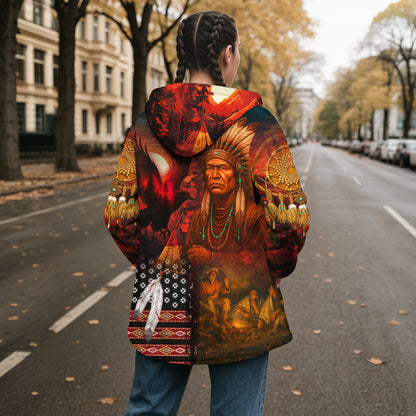 Native Chief & Eagle Spirit Dream Cloak – Fire of Strength and Freedom