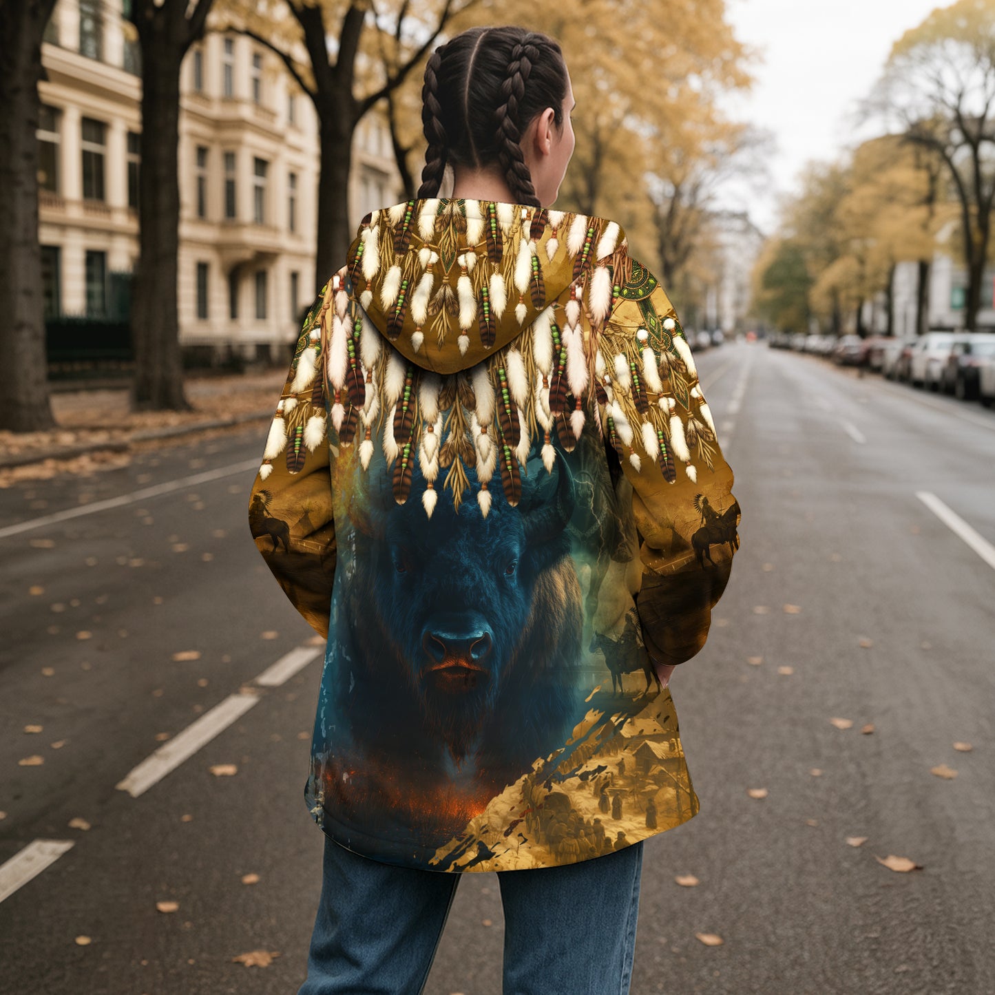 Native Dream Cloak – Spirit of the Buffalo and the Land of the Braves