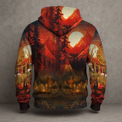 Echoes of the Ancestors – The Chief Spirit 3D Hoodie, Honoring Native Roots