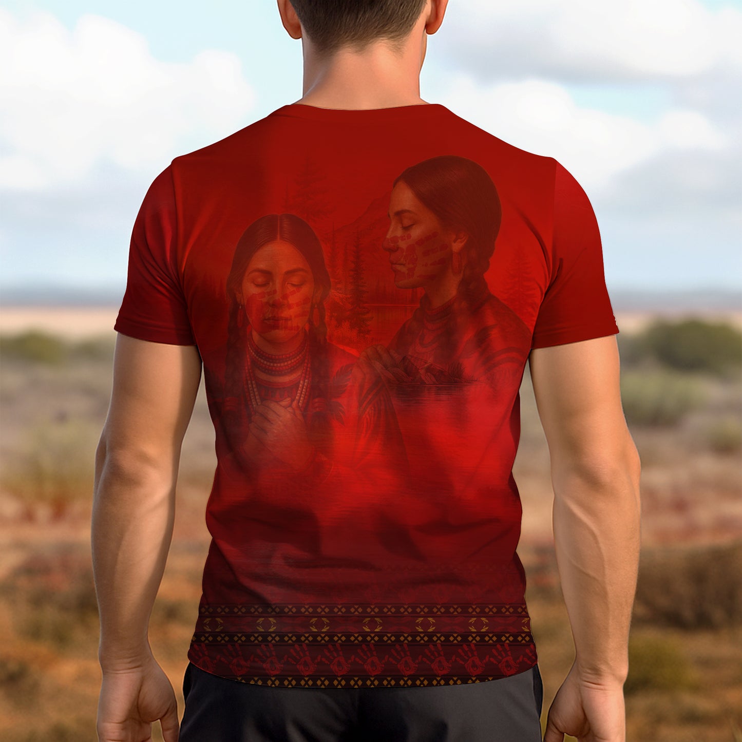 3D T-Shirt - I Wear Red For My Sisters - MMIW