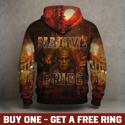 Native Pride - Echoes of the Ancestors – The Chief Spirit 3D Hoodie, Honoring Native Roots