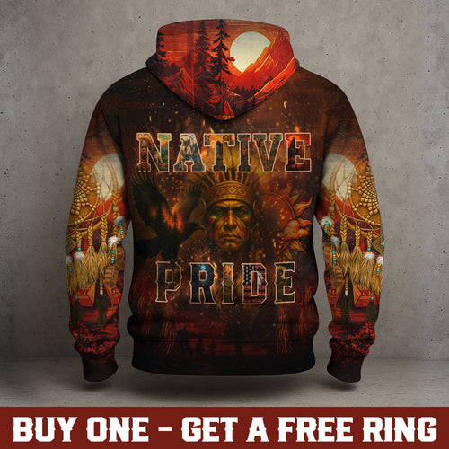 Native Pride - Echoes of the Ancestors – The Chief Spirit 3D Hoodie, Honoring Native Roots