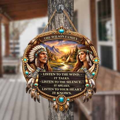 Custom Native American Wood Sign – NATIVE AMERICAN PRIDE – PROUD TO BE A NATIVE AMERICAN FAMILY