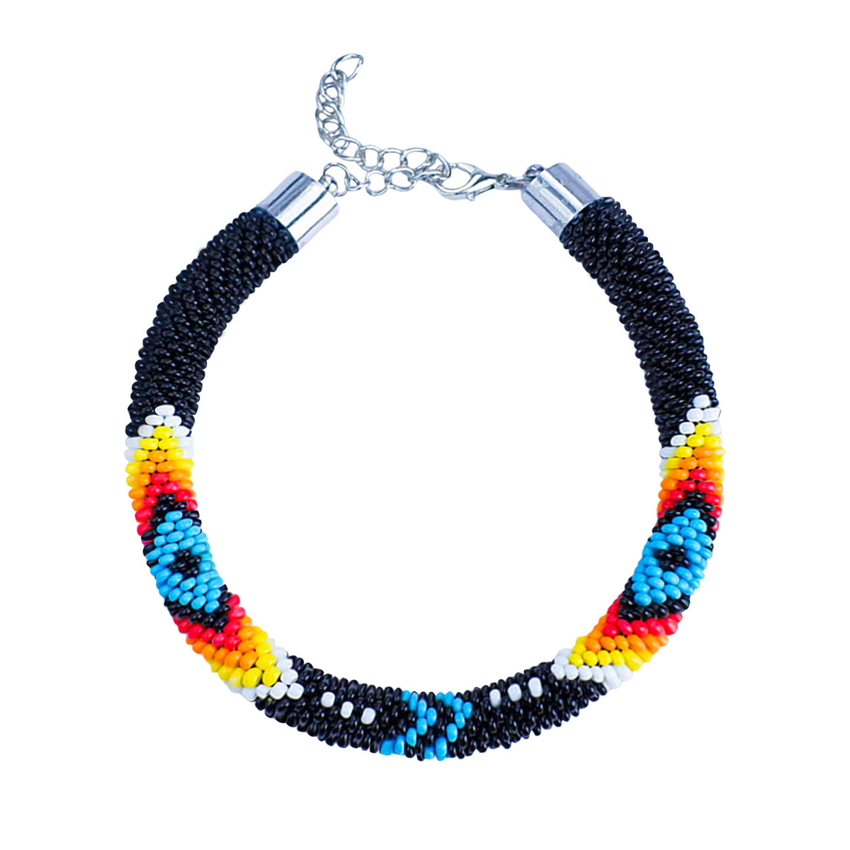 Women's Handmade Black Dusk Beaded Bracelet