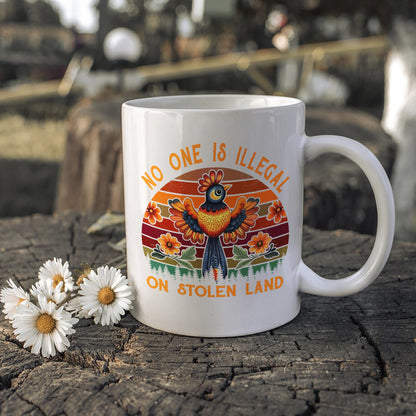 No One Is Illegal On Stolen Land Mug S25