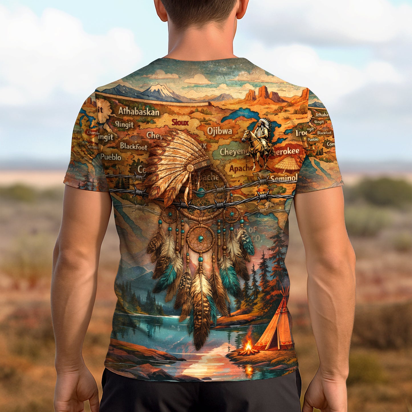 3D T-Shirt "United States Without Illegal Aliens "