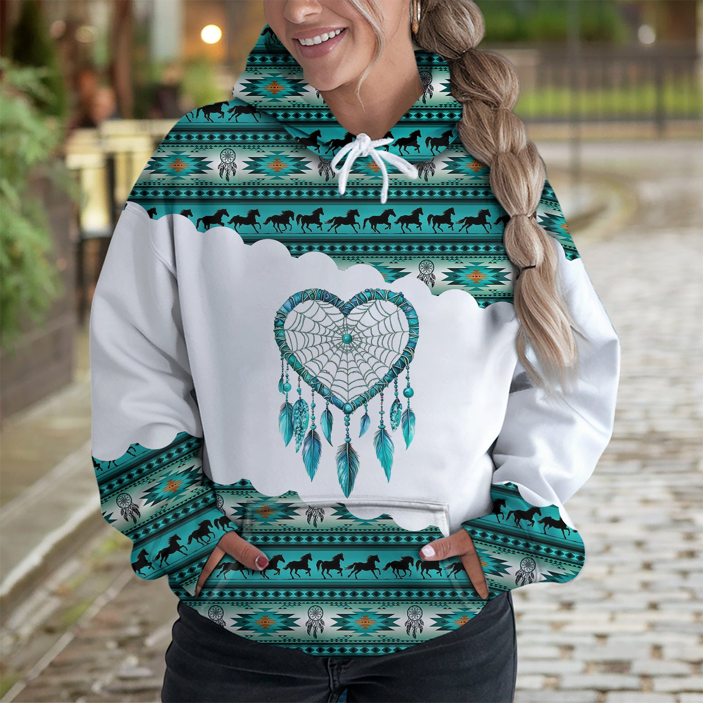 Pattern Horse All Over Print Graphic Native American Style 02