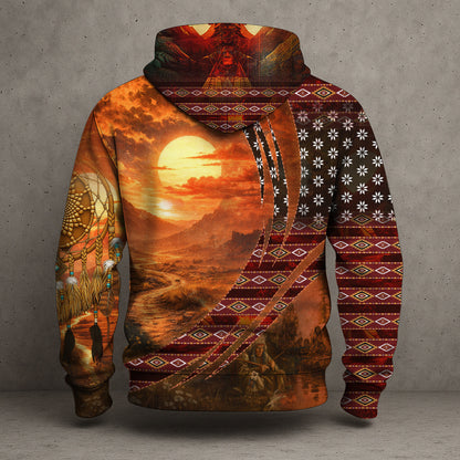 Echoes of the Ancestors – The Chief Spirit 3D Hoodie, Honoring Native Roots