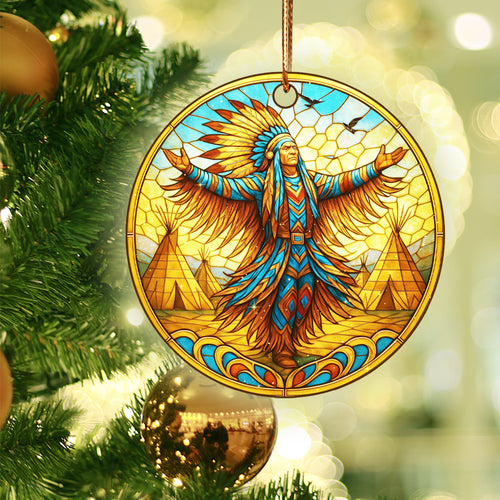 Wings of the Chief – A Native Heritage Ornament  Acrylic  Honoring Courage, Faith, and Connection to the Earth
