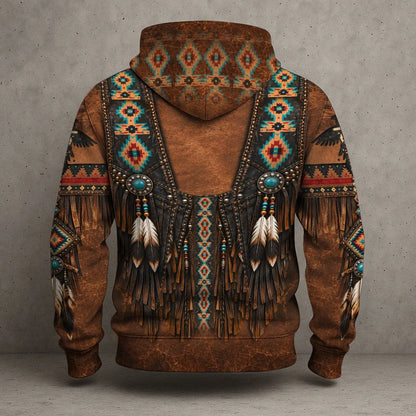 3D Hoodie Echoes of the Ancestors – The Chief Spirit Honoring Native Roots