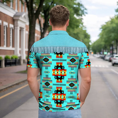 Native American  Polo Shirt - Native American Spirit Bear – Bold 3D Tribal Streetwear